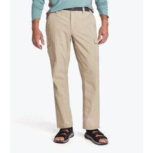 LL Bean Tropicwear Pants XL Soft Sand Tan 32" Inseam Hiking Camping Travel Cargo